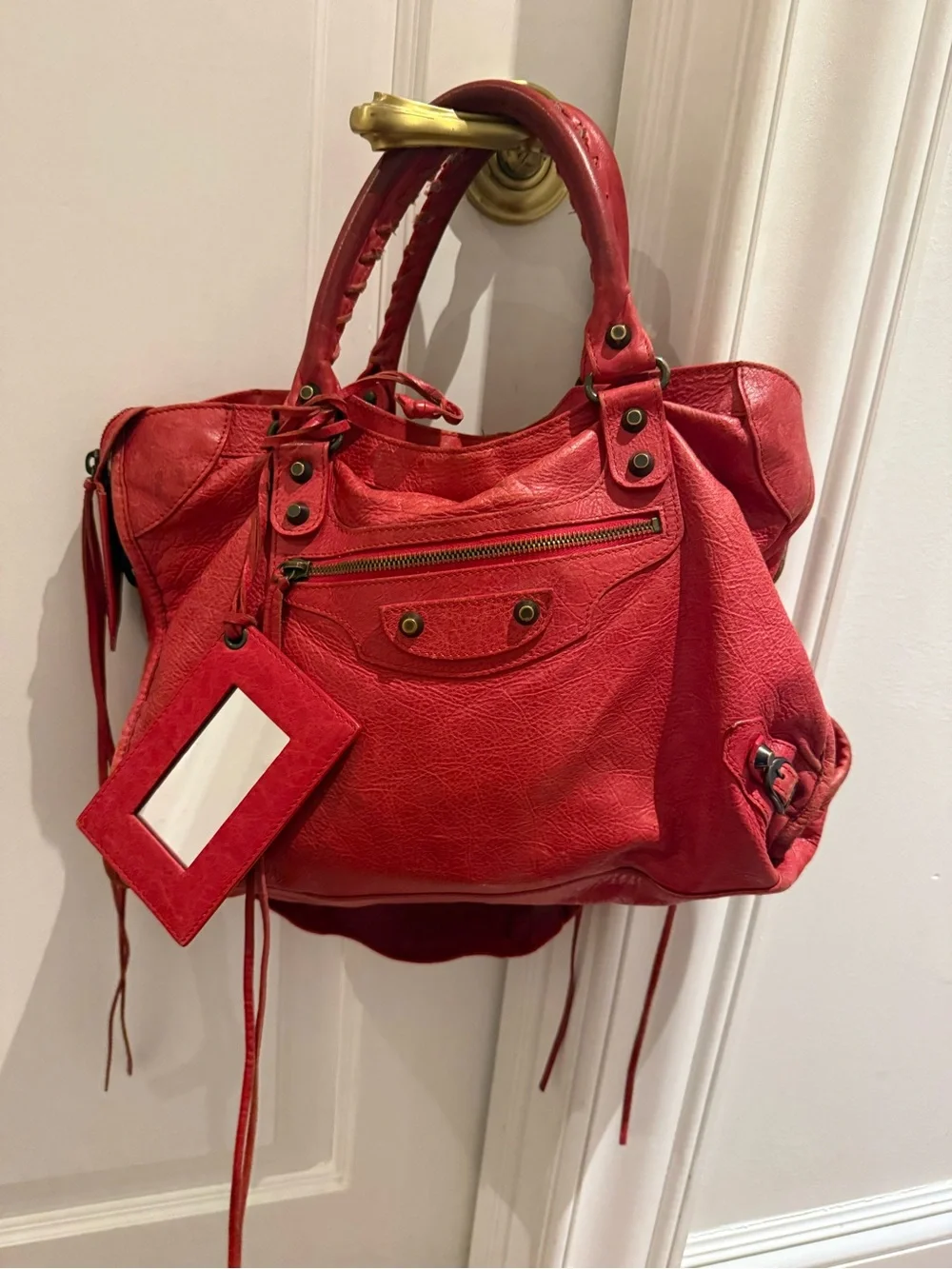 Authentic Balenciaga Red City Bag - Picture 1 of 9